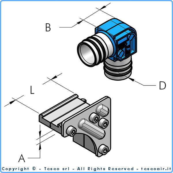Kompensacyjna złączka prosta kompletna