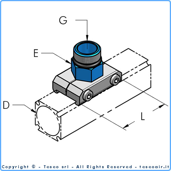 Płytka złącza z gwintem zewnętrznym kompletna