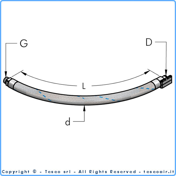 Przyłącze elastyczne do podłączania sprężarek 15BAR