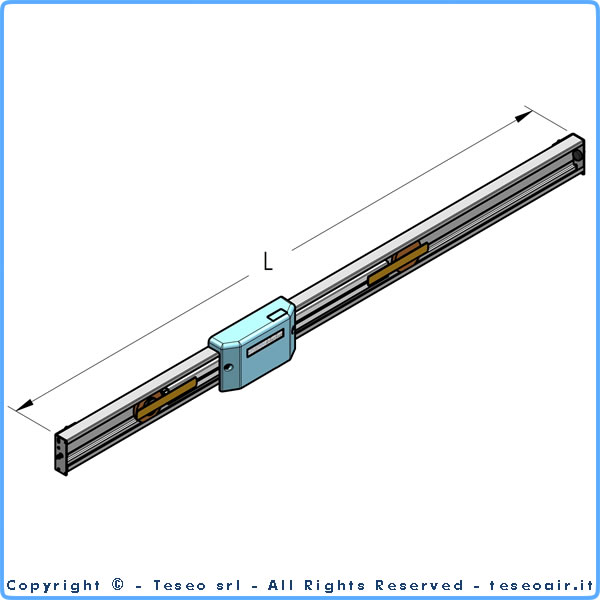 Wózek z zasilaniem elektrycznym i pneumatycznym na łańcuchu