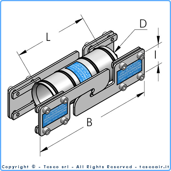 Kompensacyjna złączka prosta kompletna