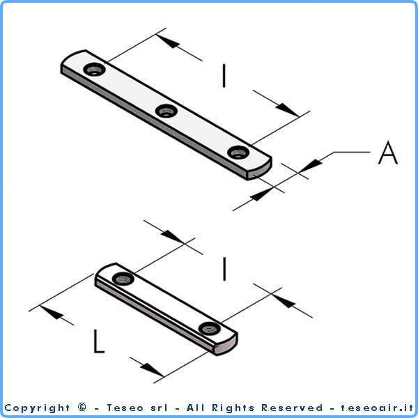 Płytka mała z otworami M6