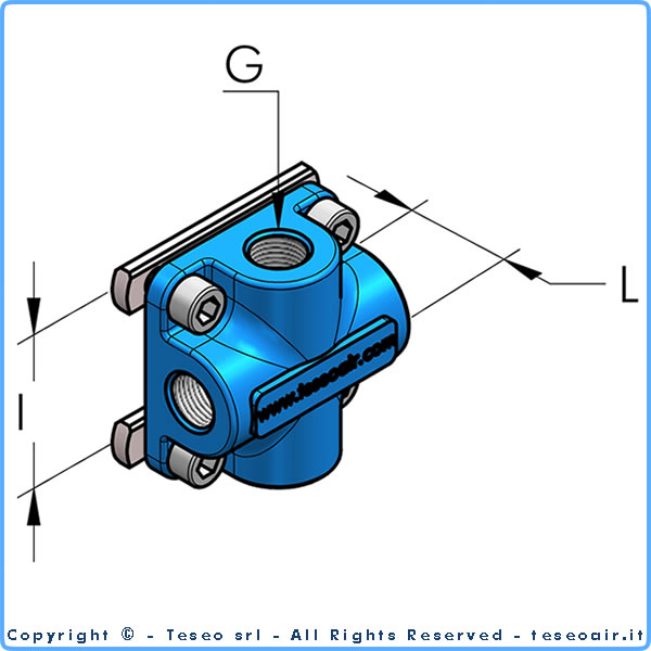 Płytka wielozłącza z gwintem wewnętrznym kompletna