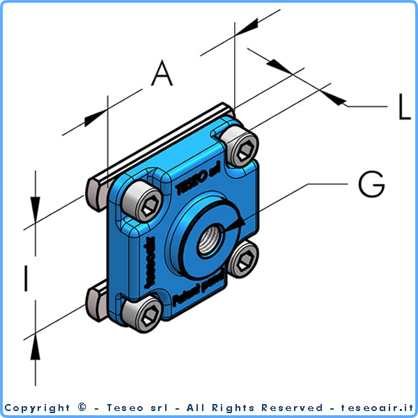 Płytka złącza z gwintem wewnętrznym komplet