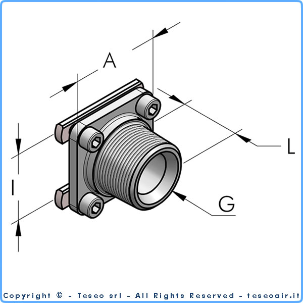 Płytka złącza z gwintem zewnętrznym