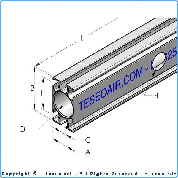 Rura z ekstrudowanego naturalnego aluminium